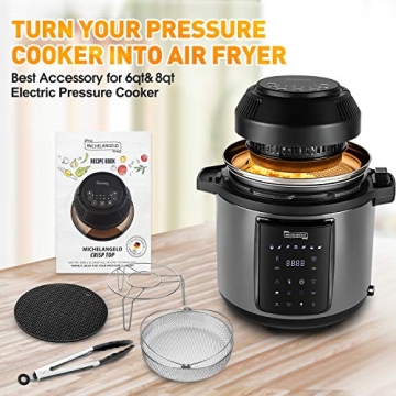 MICHELANGELO Air Fryer Lid for Instant Pot 8 Presets