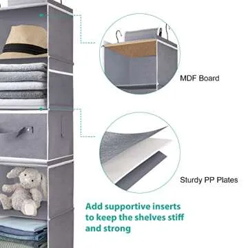 Ropesmart 6-Shelf Closet Organizer with Drawers & Pocket