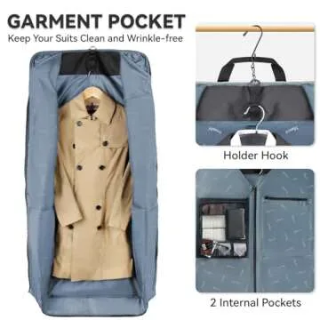 Mancro Garment Bags for Travel - Wrinkle Free & Stylish