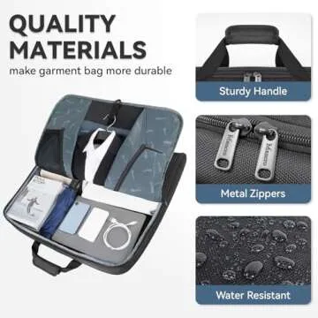 Mancro Garment Bags for Travel - Wrinkle Free & Stylish