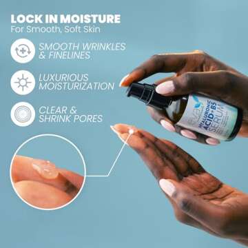 Eva Naturals Hyaluronic Acid + B5 Serum - Deeply Hydrating and Moisturizing for All Skin Types, Unis...