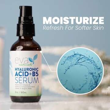 Eva Naturals Hyaluronic Acid Serum - Deep Moisturizer for All Skin Types