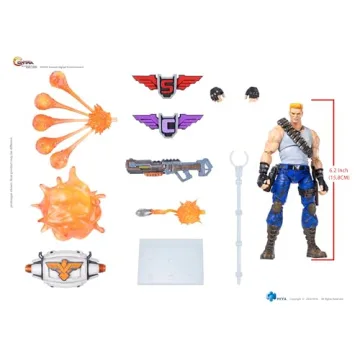 Hiya Toys Contra Bill Rizer Action Figure - Collectible