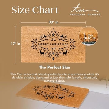 Durable Christmas Doormat - Non-Slip Coir Welcome Mat