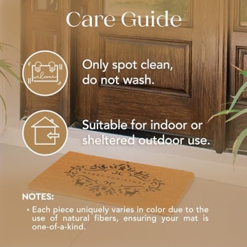 Durable Christmas Doormat - Non-Slip Coir Welcome Mat