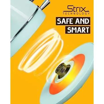 Hazel Quinn Retro Electric Kettle - 1.7 Liters / 57.5 Ounces Tea Kettle with Thermometer, All Stainless Steel, 1200 Watts Fast Boiling, BPA-free, Cordless, Automatic Shut Off - Mint Green