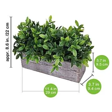 Artificial Eucalyptus Plant in Rustic Wooden Planter Box