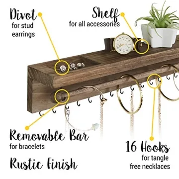 SoCal Buttercup Rustic Jewelry Organizer for Stylish Storage
