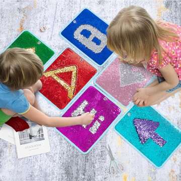 BALAPET Kids Reversible Sequin Fabric Wall Panel Set