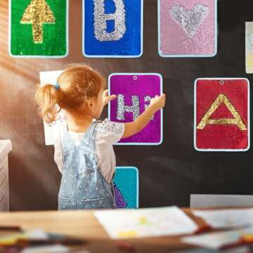 BALAPET Kids Reversible Sequin Fabric Wall Panel Set