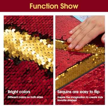 BALAPET Kids Reversible Sequin Fabric Wall Panel Set