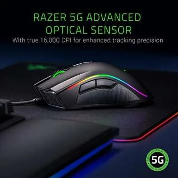 Razer Mamba Elite Gaming Mouse with 16.000 DPI 5G Optical Sensor, 9 Programmable Buttons, Ergonomic Form Factor, Powered Chroma