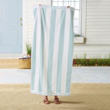 Great Bay Home Velour Beach Towels - Oversized & Quick Dry