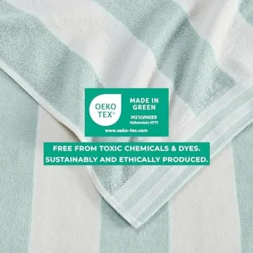 Great Bay Home Velour Beach Towels - Oversized & Quick Dry