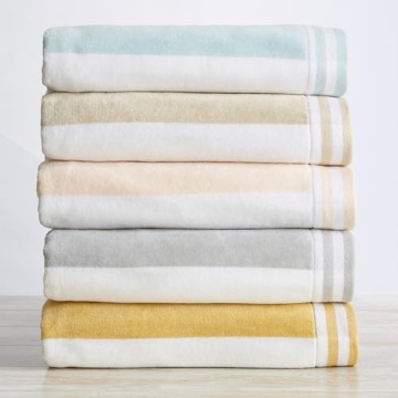 Great Bay Home Velour Beach Towels - Oversized & Quick Dry