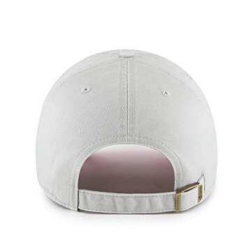 '47 New York Yankees Ballpark Clean Up Dad Hat Baseball Cap - Gray, Light Grey, White, Pink