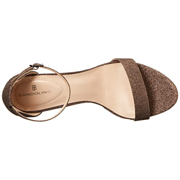 Bandolino Women's Armory Heeled Sandal in Bronze Glitter