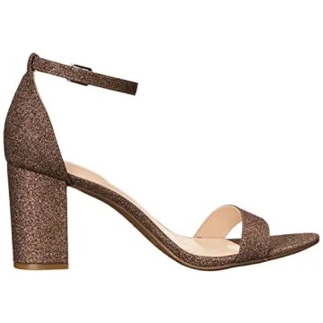 Bandolino Women's Armory Heeled Sandal in Bronze Glitter