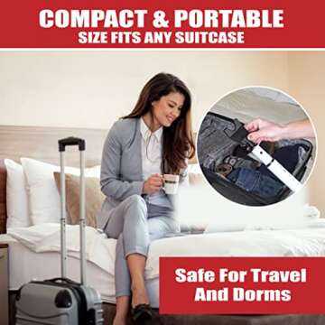 Adjustable Dual Security Bar for Home & Travel Protection