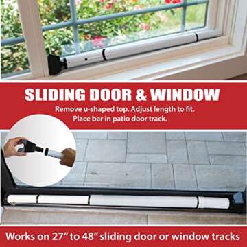 Adjustable Dual Security Bar for Home & Travel Protection