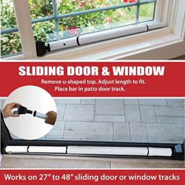 Adjustable Dual Security Bar for Home & Travel Protection