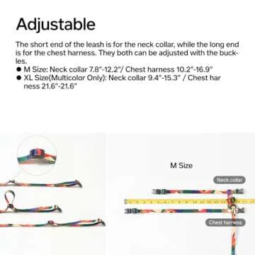 pidan Cat Harness & Leash Set, Cats Escape Proof Adjustable Kitten Harness for Large Small Cats, Lightweight Soft Walking Travel Petsafe Harness Grey,Neck Girth 7.8'' 12.2'', Chest Girth 10.2'' 16.9''