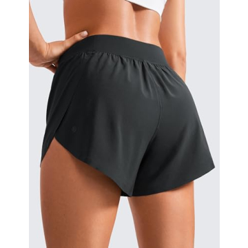 CRZ YOGA Dolphin Athletic Shorts for Women 4" Quick Dry