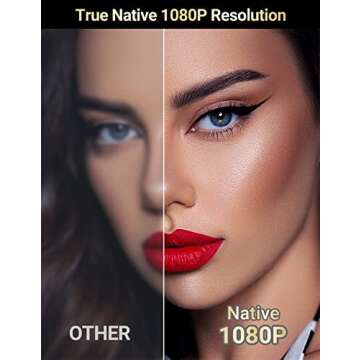 5G WiFi Bluetooth Projector, Full HD Native 1080P Projector with Wireless Mirroring Screen, Compatible with TV Stick/HDMI/DVD Player/AV for Theater Movies [100" Projector Screen Included]