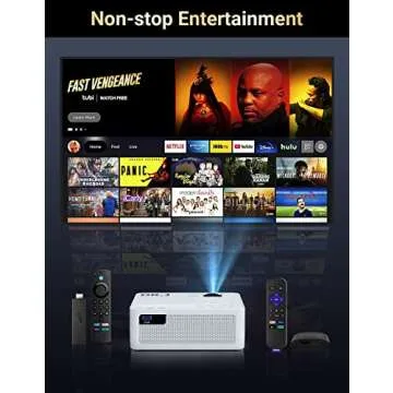 5G WiFi Bluetooth Projector, Full HD Native 1080P Projector with Wireless Mirroring Screen, Compatible with TV Stick/HDMI/DVD Player/AV for Theater Movies [100" Projector Screen Included]