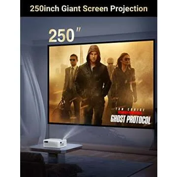 5G WiFi Bluetooth Projector, Full HD Native 1080P Projector with Wireless Mirroring Screen, Compatible with TV Stick/HDMI/DVD Player/AV for Theater Movies [100" Projector Screen Included]