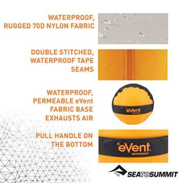 Sea to Summit Event Compression Dry Sack, Sleeping Bag Dry Bag, Small / 10 Liter