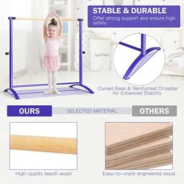 Costzon Portable Ballet Barre - Adjustable Dance Bar for All Ages