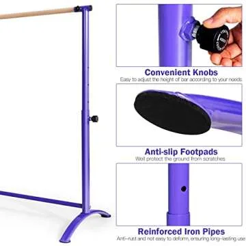 Costzon Portable Ballet Barre - Adjustable Dance Bar for All Ages