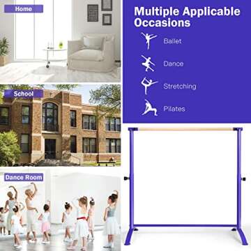 Costzon Portable Ballet Barre - Adjustable Dance Bar for All Ages