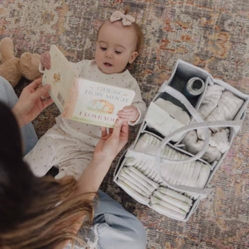 PUTSKA Baby Diaper Caddy Organizer Nursery Basket Set