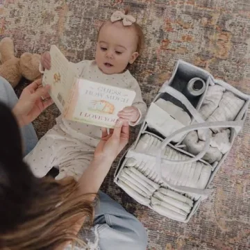 PUTSKA Baby Diaper Caddy Organizer Nursery Basket Set