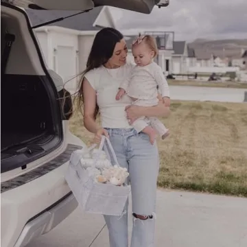 PUTSKA Baby Diaper Caddy Organizer Nursery Basket Set