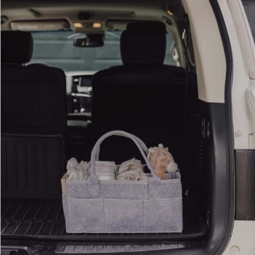 PUTSKA Baby Diaper Caddy Organizer Nursery Basket Set