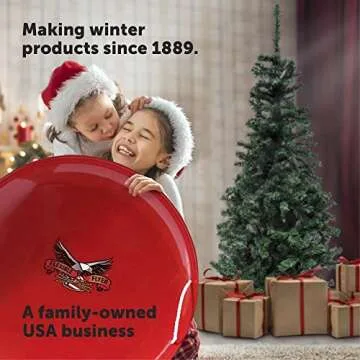 Flexible Flyer 6 Ft Pencil Christmas Tree. Small Slim Skinny Narrow Thin Unlit Artificial Xmas Decor