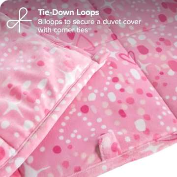 Bare Home Weighted Blanket Twin or Full Size 7lb (40" x 60") - Minky Fleece - Premium Heavy Blanket Nontoxic Glass Beads (Princess, 40"x60")