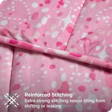 Bare Home Weighted Blanket Twin or Full Size 7lb (40" x 60") - Minky Fleece - Premium Heavy Blanket Nontoxic Glass Beads (Princess, 40"x60")