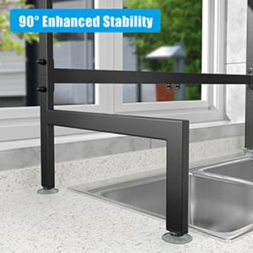 SNSLXH Over The Sink Dish Drying Rack, Adjustable 24.8"-35.4"