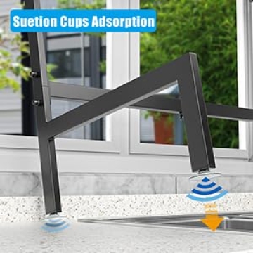 SNSLXH Over The Sink Dish Drying Rack, Adjustable 24.8"-35.4"