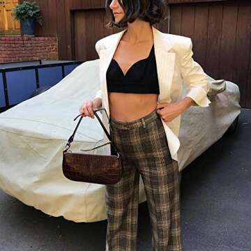 Chic IBIZA VIBE Retro Crocodile Effect Shoulder Bag