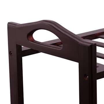 SONGMICS 100% Bamboo 4-Tier Shoe Rack for Stylish Storage