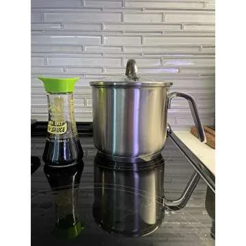 8 Cup Saucepan With Glass Lid,1.5QT Multipurpose Small Pasta Pot with Insert Steamer Basket for Boiling Sauce, Gravies, Pasta, Noodles