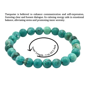 Stylish Gemstone Turquoise Bracelet for Healing and Gifts