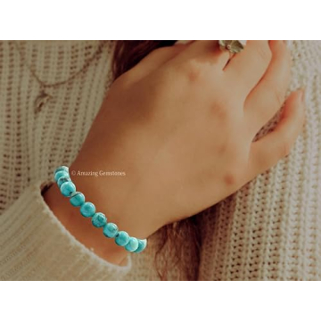 Stylish Gemstone Turquoise Bracelet for Healing and Gifts