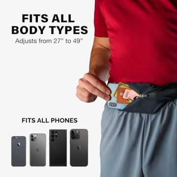 Slim Running Belt for All Phones - Comfortable & Secure