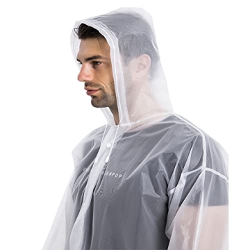 Reusable EVA Rain Ponchos 2-Pack Waterproof Lightweight